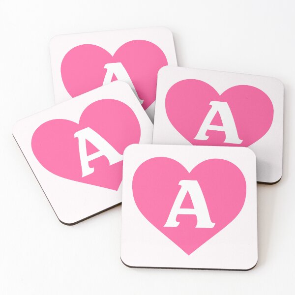 Item preview, Alphabet Letter A Pink Heart designed and sold by Jeallan Designs.