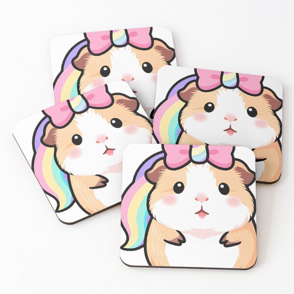 Item preview, Unicorn Guinea Pig with Pastel Bow designed and sold by pumsquare.