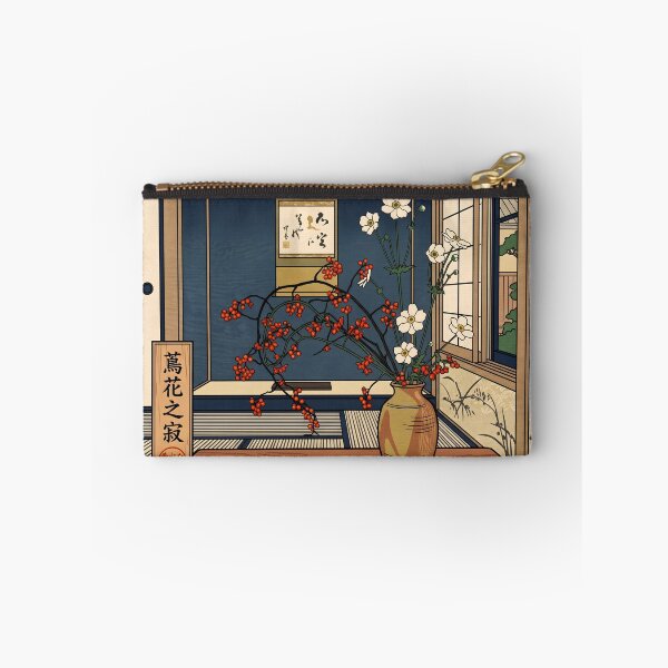 Item preview, Ukiyo-e Anemone & Bittersweet Ikebana Art designed and sold by conohitoAI-ArtGallery.