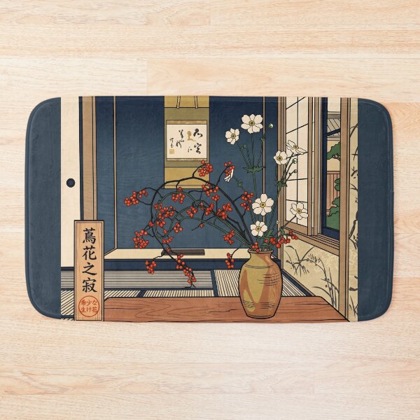 Item preview, Ukiyo-e Anemone & Bittersweet Ikebana Art designed and sold by conohitoAI-ArtGallery.