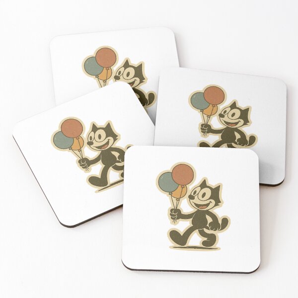 Item preview, Vintage  Cat with Colorful Balloons designed and sold by infinitearte.