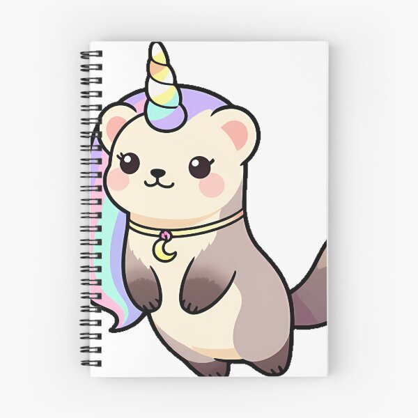Item preview, Unicorn Ferret with Crescent Charm designed and sold by pumsquare.