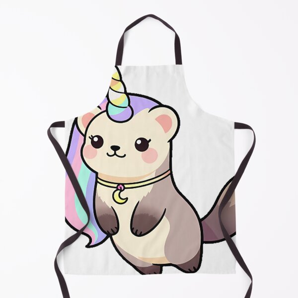 Item preview, Unicorn Ferret with Crescent Charm designed and sold by pumsquare.