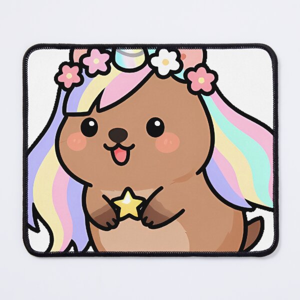 Item preview, Unicorn Quokka with Flower Crown designed and sold by pumsquare.