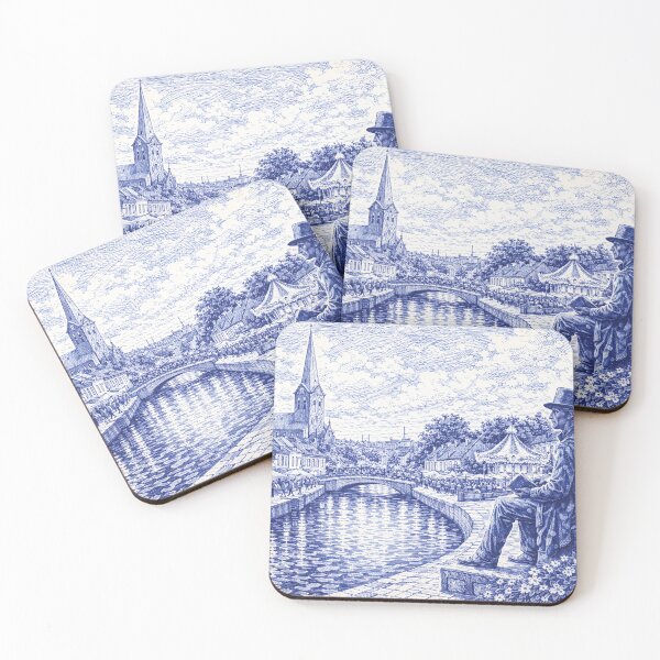 Item preview, A drawing of Odense, Denmark – A Beautiful place in Europe. designed and sold by GalleryKauffeld.