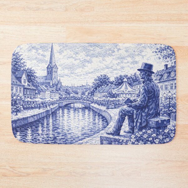 Item preview, A drawing of Odense, Denmark – A Beautiful place in Europe. designed and sold by GalleryKauffeld.