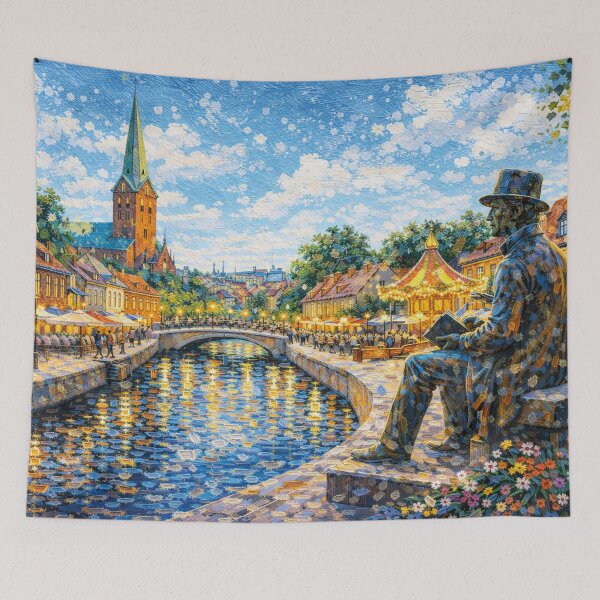 Item preview, A painting of Odense, Denmark – A Beautiful place in Europe. designed and sold by GalleryKauffeld.