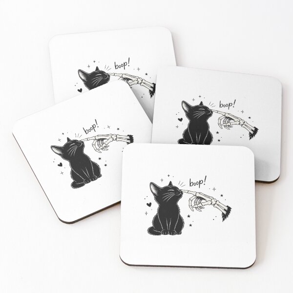 Item preview, Halloween Cat Skeleton Hand Boop Witch Spooky gift designed and sold by Amzkao.