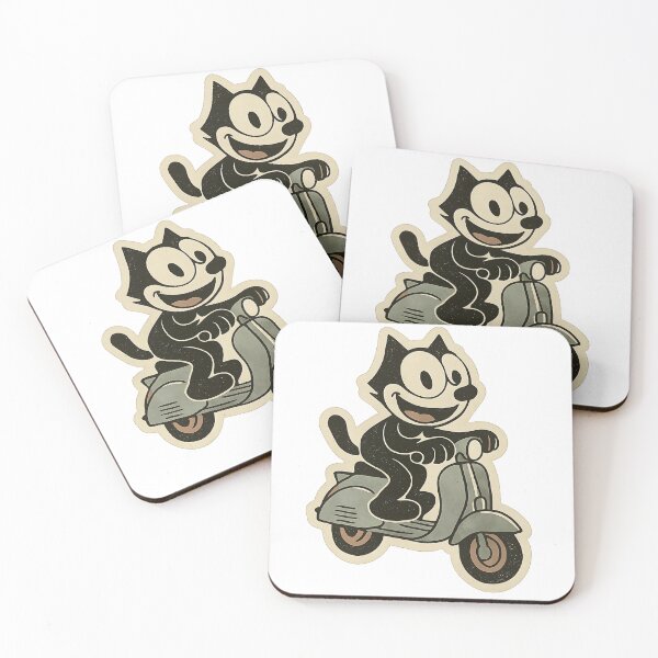Item preview, CAT DRIVES A VINTAGE LAMBRETTA designed and sold by infinitearte.