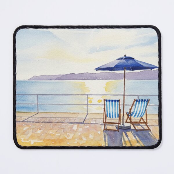 Item preview, Deckchairs on St Catherine's Breakwater, Jersey designed and sold by Pinkgnomie.