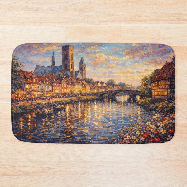 Item preview, A painting of Ribe, Denmark – A Beautiful place in Europe. designed and sold by GalleryKauffeld.