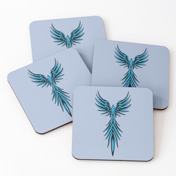 Item preview, Cyan Blue Phoenix Tribal Firebird Graphic designed and sold by URSM.