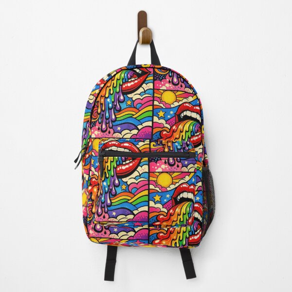 Item preview, Melting Rainbow Psychedelic Lips Pop Art designed and sold by Ink-verse-.