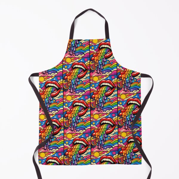 Item preview, Melting Rainbow Psychedelic Lips Pop Art designed and sold by Ink-verse-.