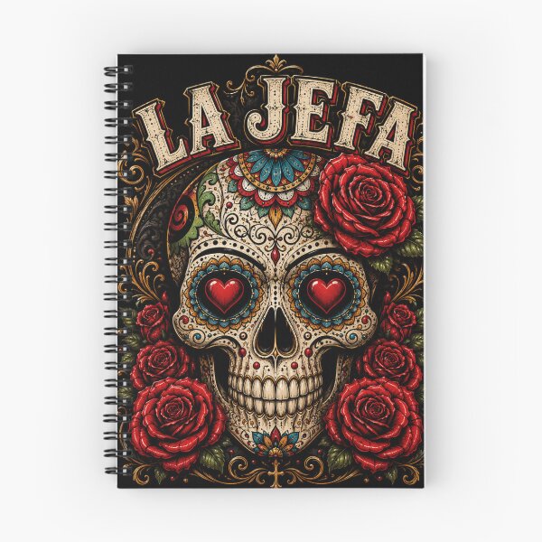Item preview, La Jefa Sugar Skull With Red Roses designed and sold by ShopFanCreation.
