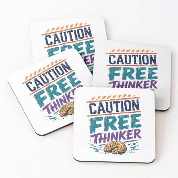Item preview, Caution Free Thinker Independent Thought Rational Skeptic designed and sold by HumansStuck12.