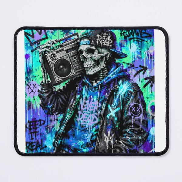 Item preview, Hip Hop Skeleton Boombox Graffiti designed and sold by PetruArtDesigns.