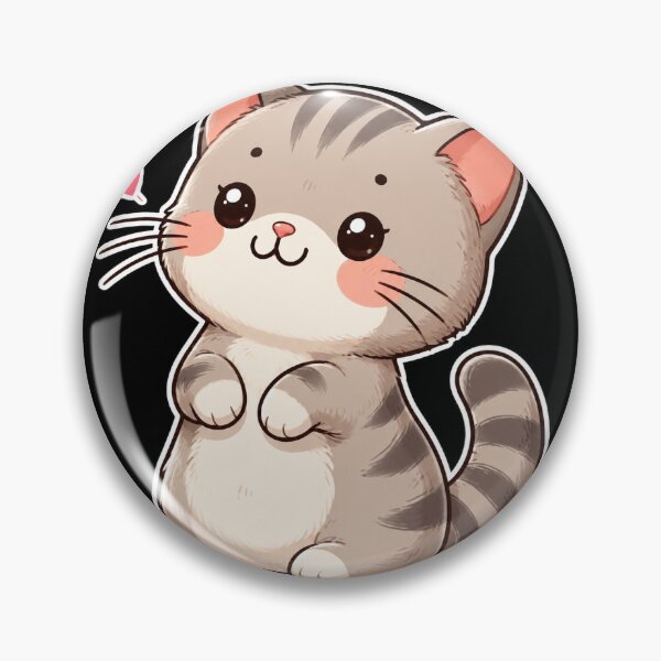 Item preview, Cute Kawaii Kitten with Heart Whiskers designed and sold by DKSH1234.