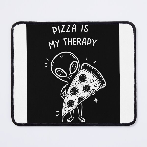 Item preview, Pizza Is My Therapy T-Shirt – Funny Alien Pizza Doodle, Cute Space Lover Shirt, Quirky Foodie Gift designed and sold by SakuraHQ.