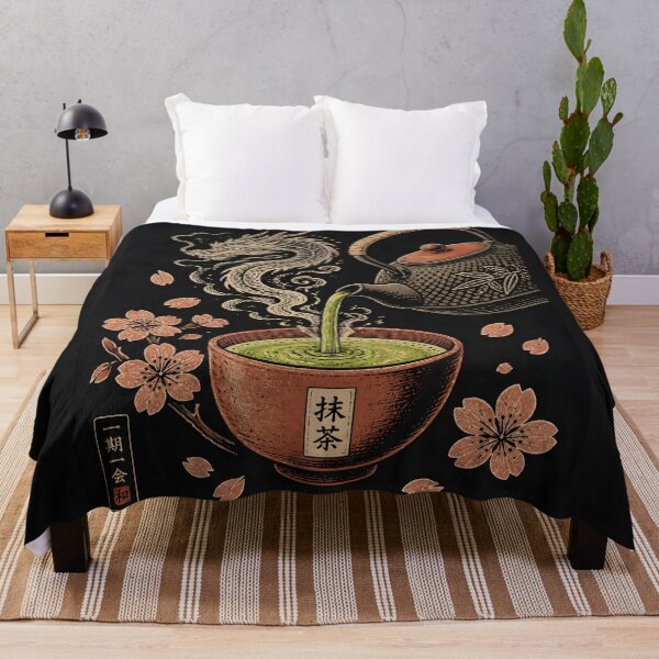 Item preview, Japanese Matcha Tea Teapot Dragon Ukiyo-e Woodcut Art designed and sold by GrinGalore.