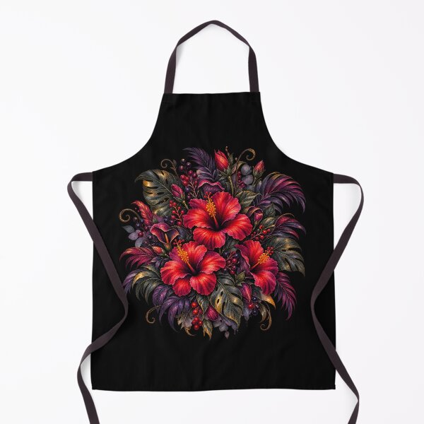 Item preview, Gothic Botanical Arrangement | Dark Tropical Hibiscus Floral Art | Moody Botanical Illustration designed and sold by IamNolmo.