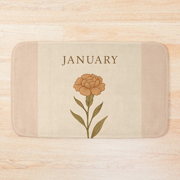 Item preview, January Carnation Birth Flower, Vintage Botanical Floral Wall Art designed and sold by NarjaShop.