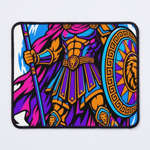 Item preview, Neon Ancient Greek Warrior designed and sold by KungPowUnicorn.