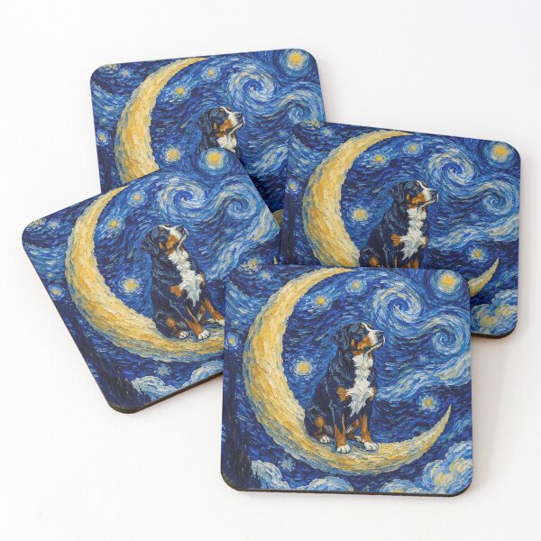 Item preview, Funny Labernese Starry Night Painting Cute Moon Stars Mom Dad Kids designed and sold by FurryHavenPH.