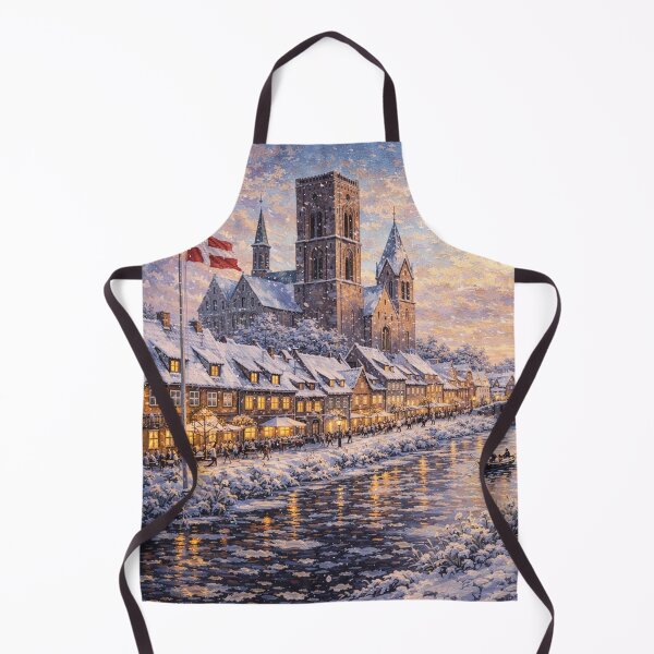 Item preview, Ribe in Denmark painting – a winter scene in this beautiful European city. designed and sold by GalleryKauffeld.