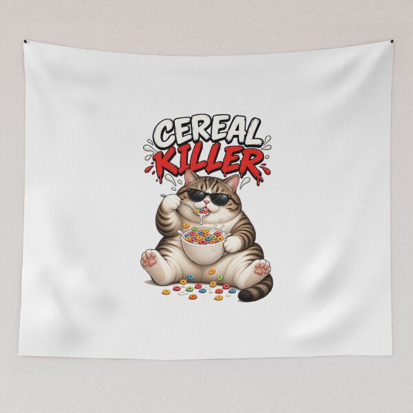 Item preview, Tabby Cat Cereal Killer Funny Breakfast Lover | Cute Cereal Cat Sunglasses designed and sold by Ghostlycats2026.