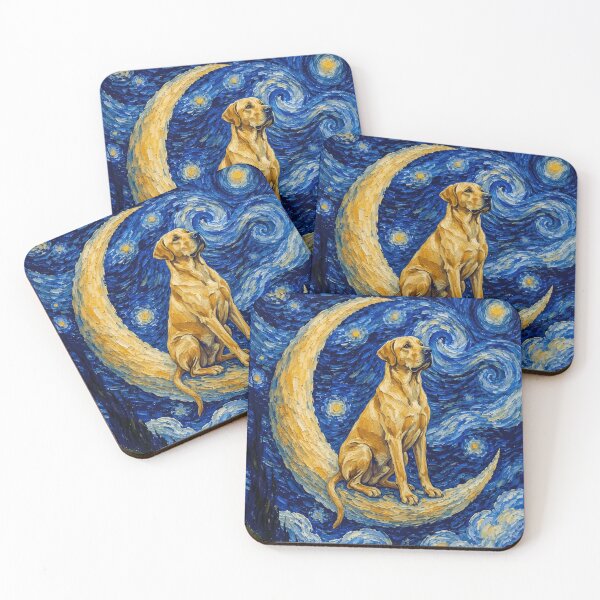 Item preview, Funny Labradane Starry Night Painting Cute Moon Stars Mom Dad Kids designed and sold by FurryHavenPH.