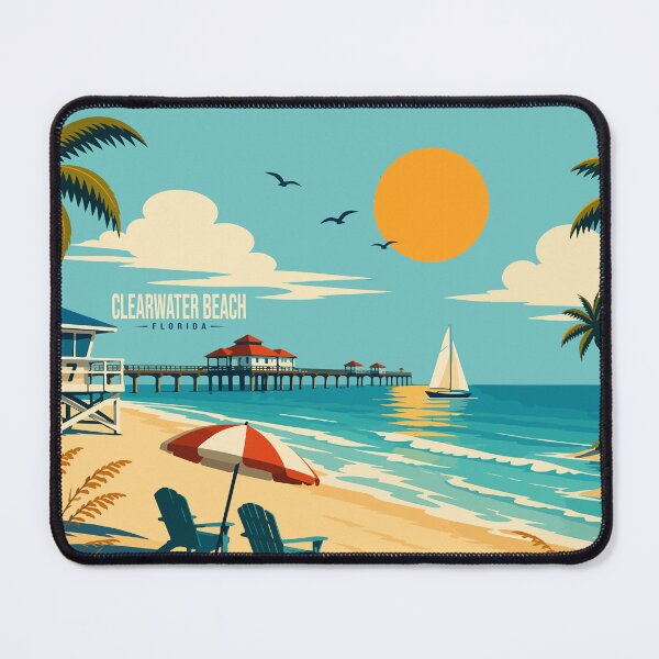 Item preview, The Clearwater Beach Travel Poster designed and sold by rogue-design.