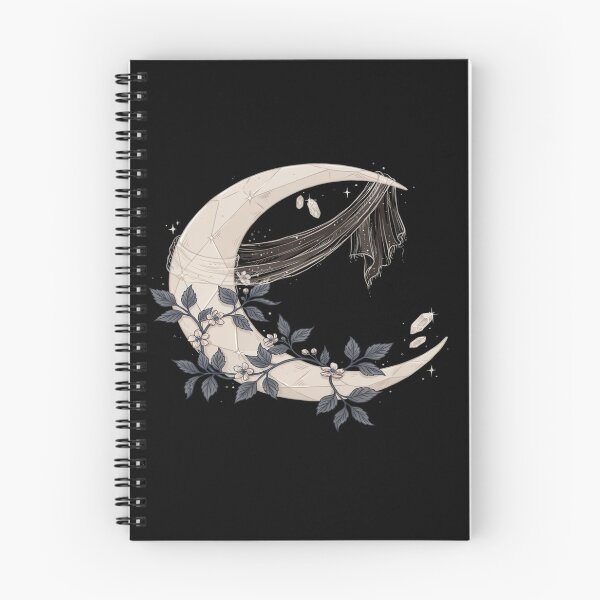 Item preview, Floral Crescent Moon – Dark Romantic Crystal Design designed and sold by Midnight Veil Designs.