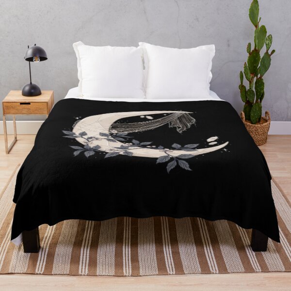 Item preview, Floral Crescent Moon – Dark Romantic Crystal Design designed and sold by Midnight Veil Designs.