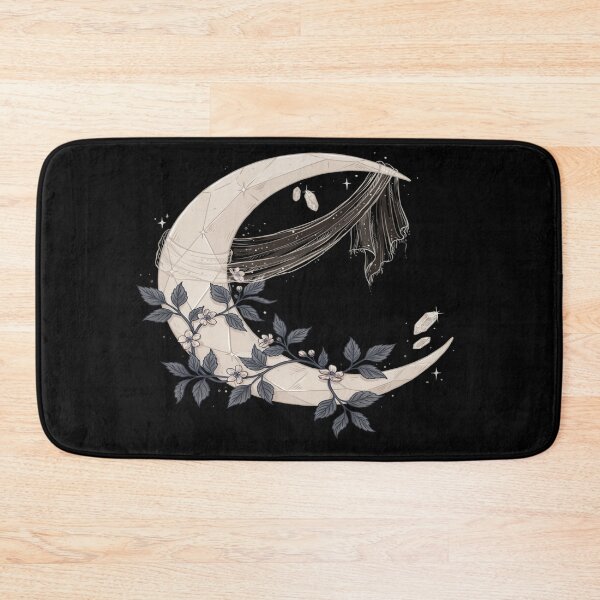 Item preview, Floral Crescent Moon – Dark Romantic Crystal Design designed and sold by Midnight Veil Designs.