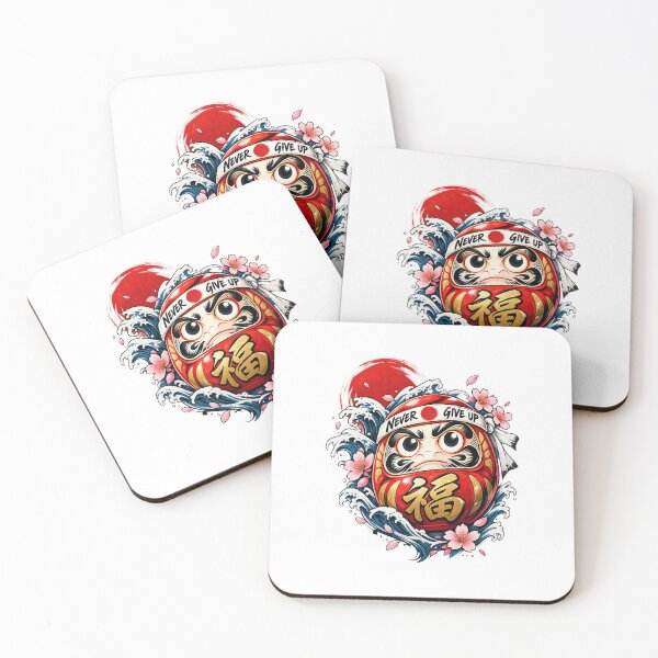 Item preview, Never Give Up Daruma Japanese Lucky Charm designed and sold by fuku-mono.