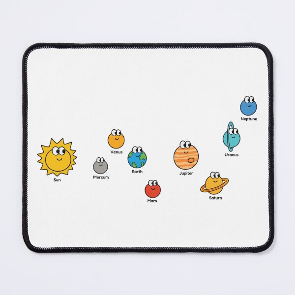 Item preview, Cute Solar System Planets Space Science Kawaii Illustration designed and sold by cutepid.