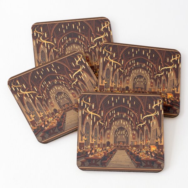 Item preview, Wizard Castle Great Hall & Floating Candles - Magical Feast Art designed and sold by KreonaTime.