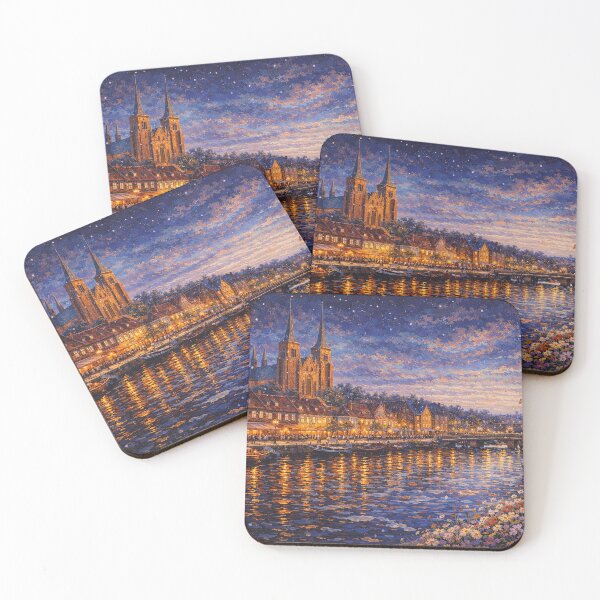 Item preview, A painting of Roskilde by night, Denmark – A Beautiful place in Europe. designed and sold by GalleryKauffeld.