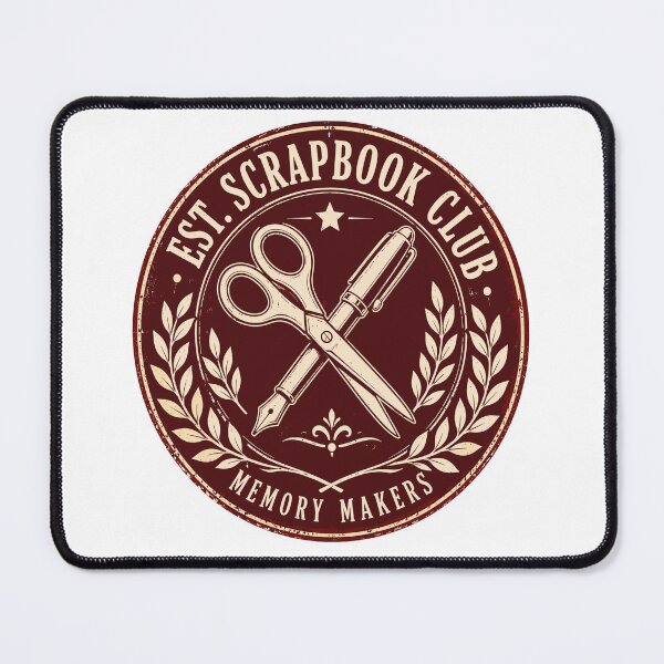 Item preview, Est Scrapbook Club Vintage Craft Badge Scrapbooking Emblem designed and sold by ZIGLWORKS.
