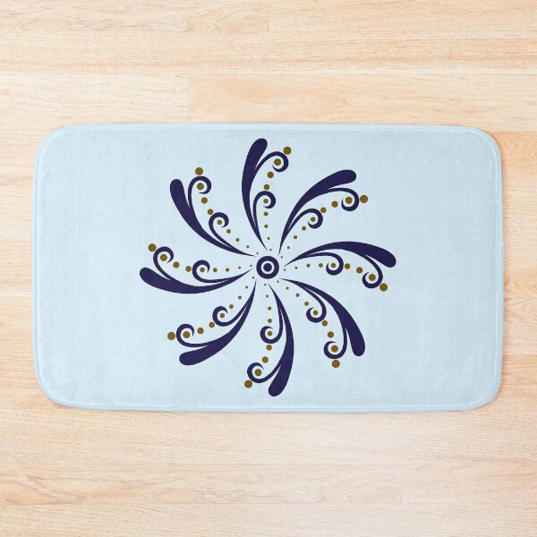 Item preview, Moroccan Mosaic Swirl Bohemian Indigo Blue & Gold Tile Pattern designed and sold by CreativeArtistL.