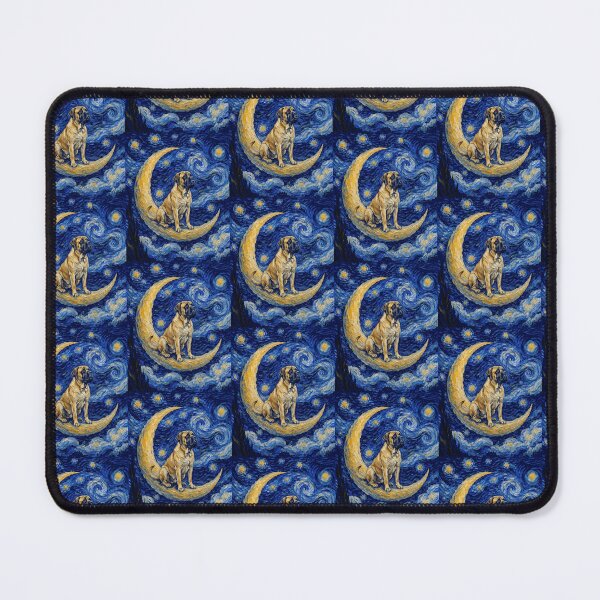 Item preview, Funny Mastiff Starry Night Painting Cute Moon Stars Mom Dad Kids designed and sold by FurryHavenPH.