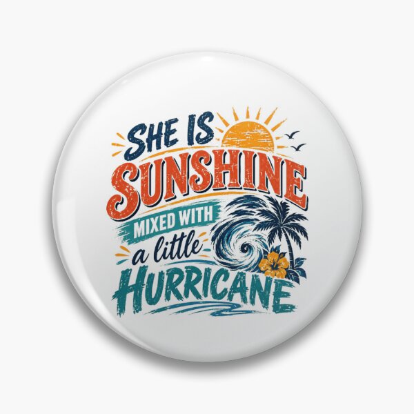 Item preview, She Is Sunshine Mixed With A Little Hurricane Strong Woman Summer Vacation Quote designed and sold by HumansStuck12.