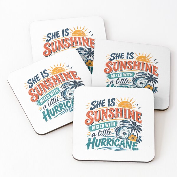 Item preview, She Is Sunshine Mixed With A Little Hurricane Strong Woman Summer Vacation Quote designed and sold by HumansStuck12.
