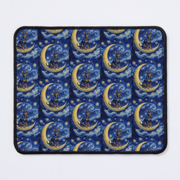 Item preview, Funny Miniature Pinscher Starry Night Painting Cute Moon Stars Mom Dad Kids designed and sold by FurryHavenPH.