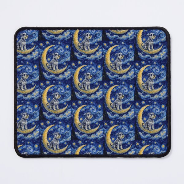 Item preview, Funny Miniature Schnauzer Starry Night Painting Cute Moon Stars Mom Dad Kids designed and sold by FurryHavenPH.