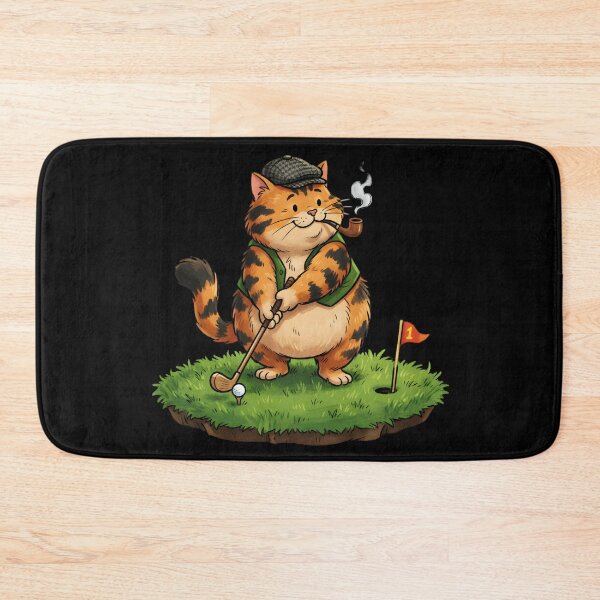 Item preview, cat playing golf designed and sold by ARabbitHole.