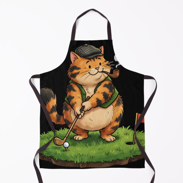 Item preview, cat playing golf designed and sold by ARabbitHole.