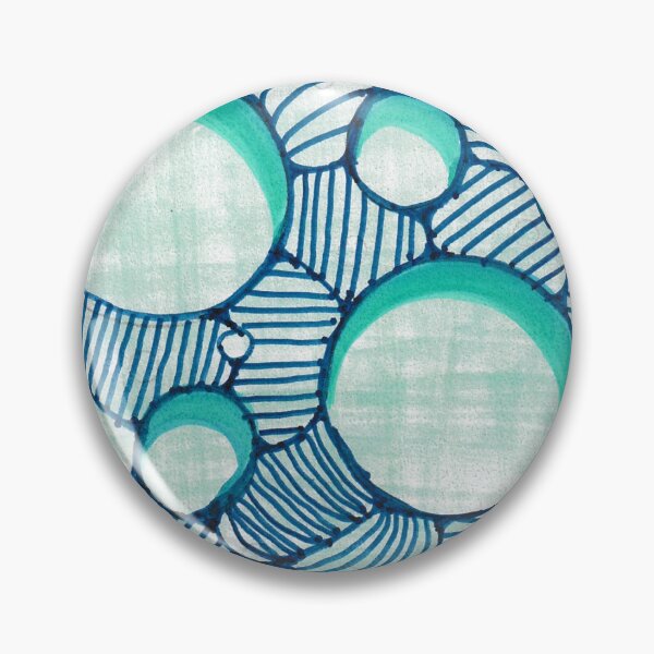 Item preview, Teal and Blue Abstract Bubbles Pattern designed and sold by O & A.
