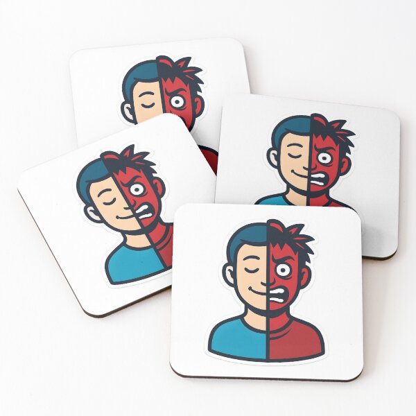 Item preview, Dual Personality Character - Calm vs Angry Mood Illustration designed and sold by OuSfian1.